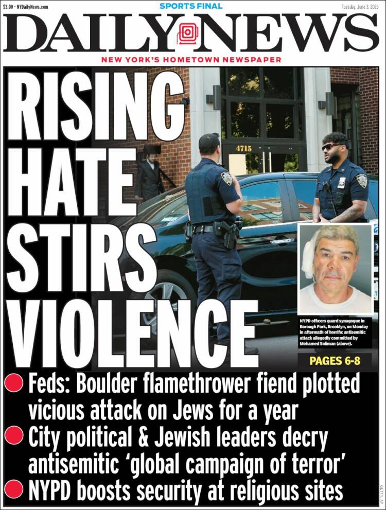 Portada de Daily News - New York (USA)