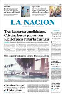 Portada de La Nación (Argentina)