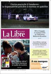 Portada de La Libre.be (Bélgica)