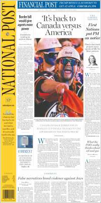 Portada de The National Post (Canada)