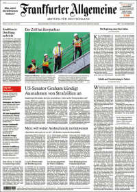 Portada de Frankfurter Allgemeine (Germany)