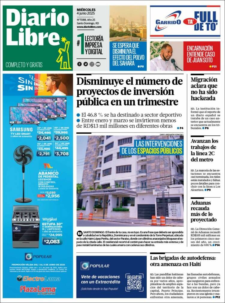 Portada de Diario Libre (Dominican Rep.)