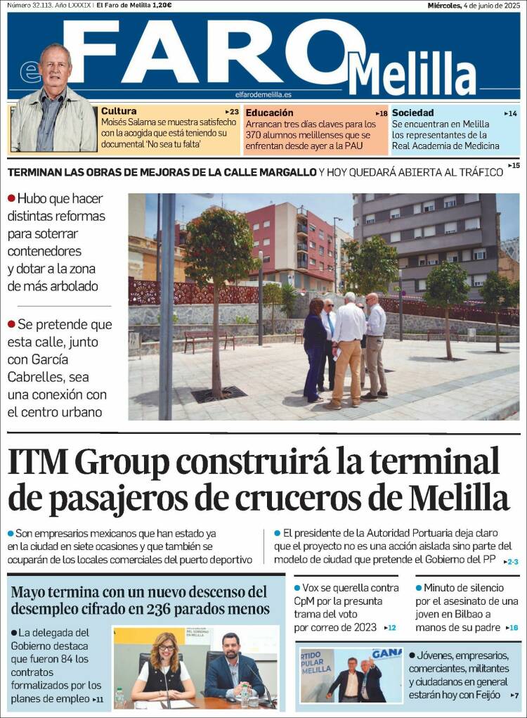 Portada de El Faro de Melilla (Spain)