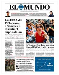Portada de El Mundo (España)