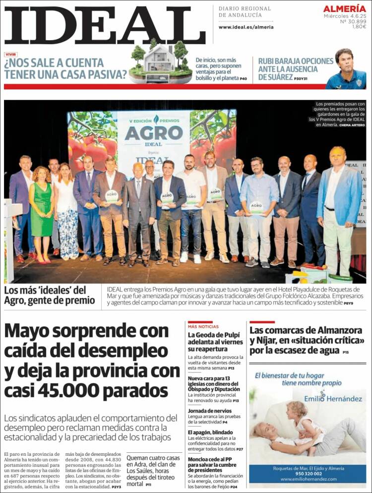 Portada de Ideal Almeria (Spain)