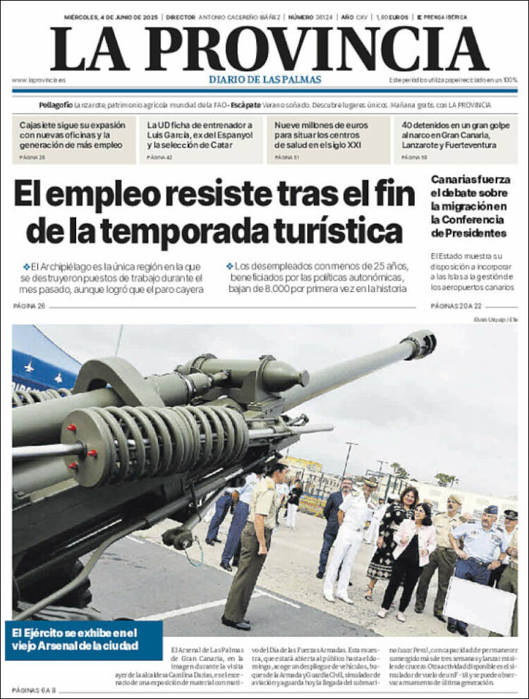 Portada de La Provincia (España)