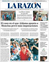 Portada de La Razón (España)