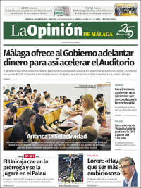 Portada de La Opinión de Málaga (Spain)