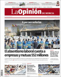 Portada de La Opinión de Murcia (España)