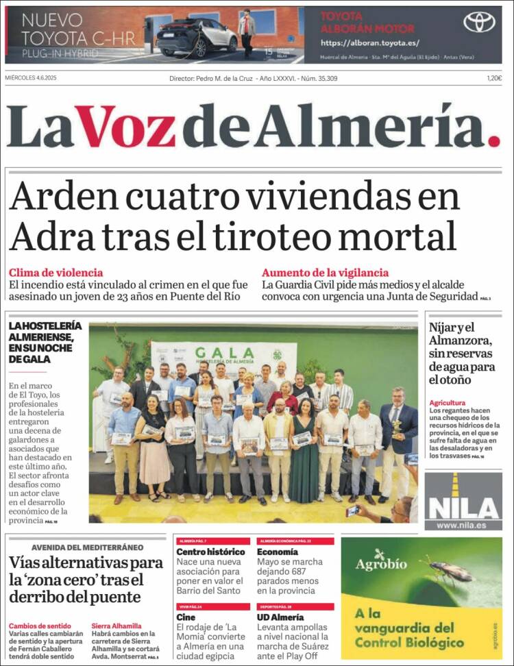 Portada de La Voz de Almería (Spain)