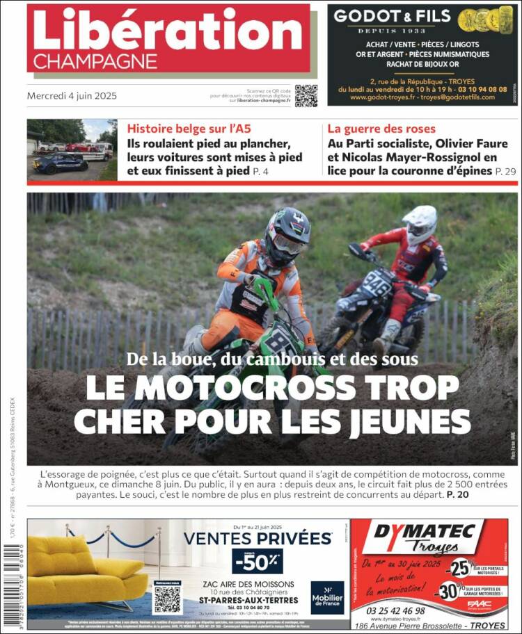 Portada de Libération Champagne (Francia)