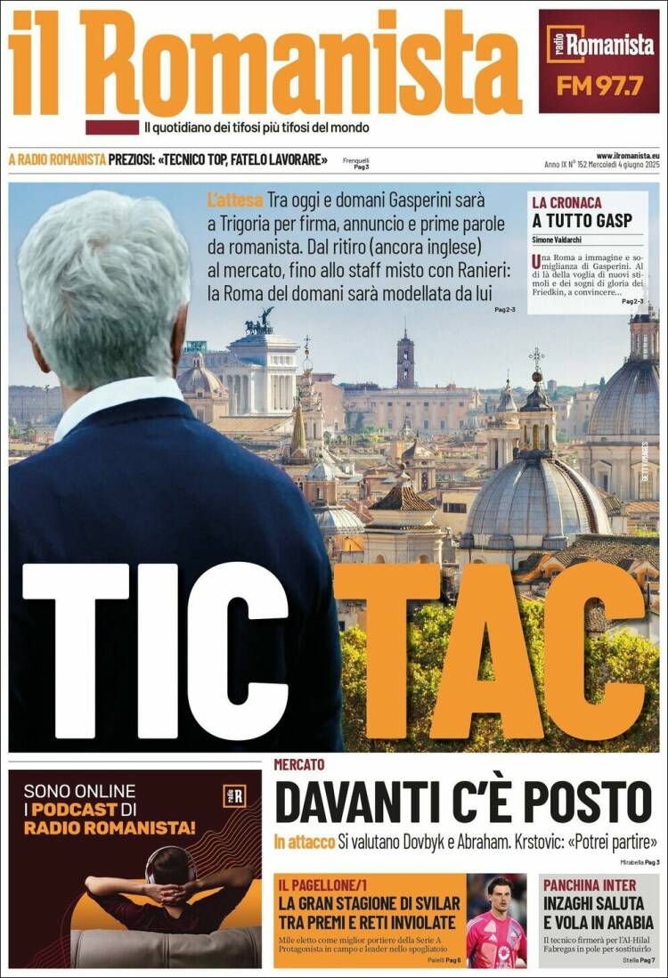 Portada de Romanista (Italie)