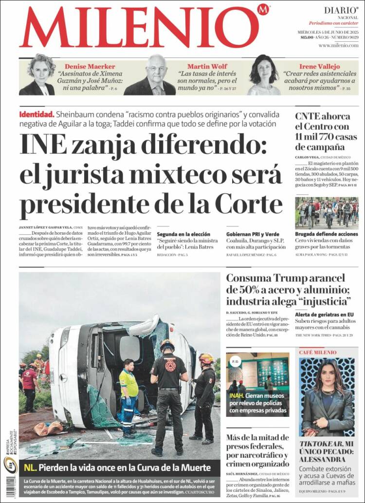 Portada de Milenio (México)