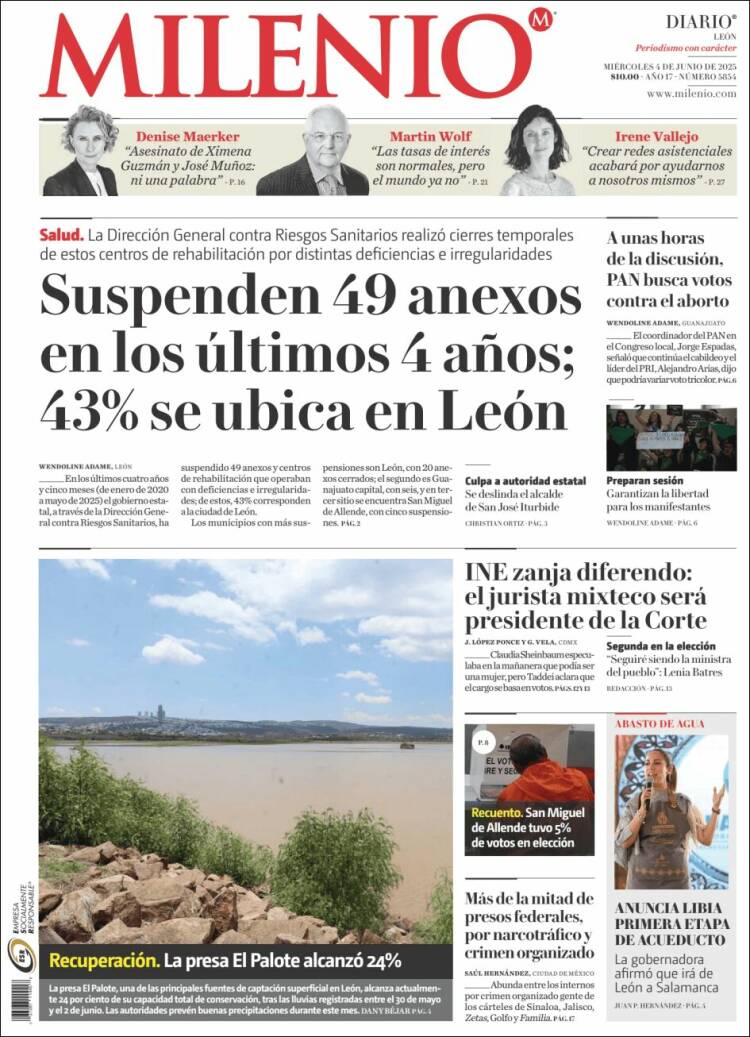 Portada de Milenio de León (México)