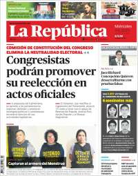 Portada de La Republica (Peru)