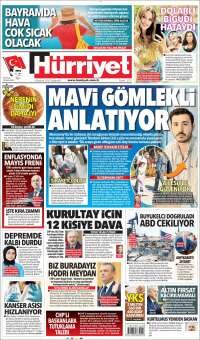 Portada de Hürriyet (Turquía)
