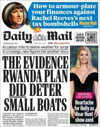 Portada de Daily Mail (Reino Unido)