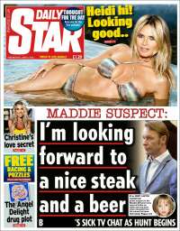 Portada de Daily Star (Reino Unido)