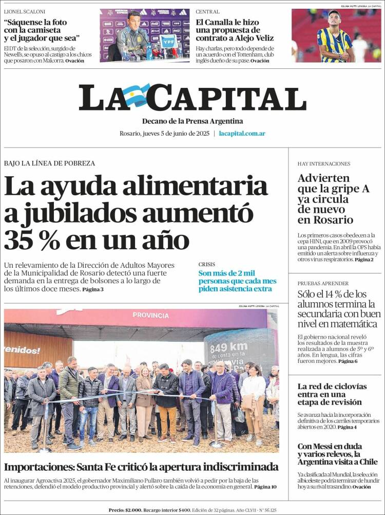 Portada de La Capital - Rosario (Argentine)
