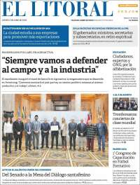 Portada de Diario El Litoral (Argentina)