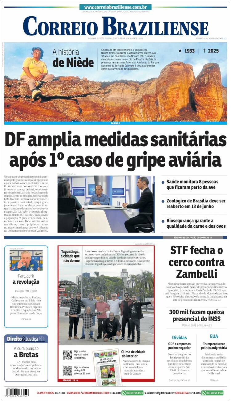 Portada de Correio Braziliense (Brésil)