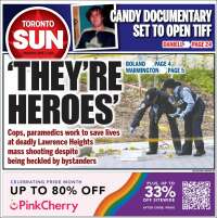 Portada de The Toronto Sun (Canada)