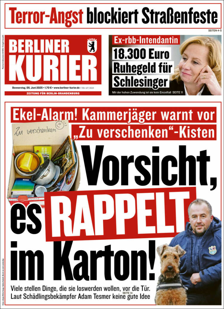 Portada de Berliner Kurier - Startseite BK (Allemagne)
