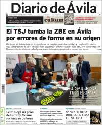 Portada de Diario de Ávila (España)