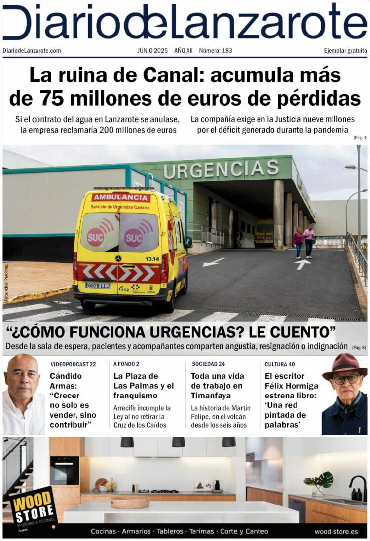 Portada de Diario de Lanzarote (Spain)