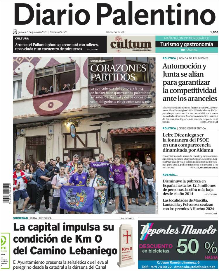 Portada de Diario Palentino (Espagne)