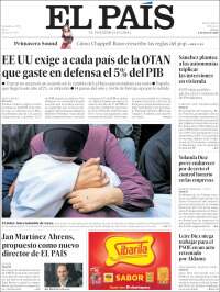 Portada de El País (Spain)