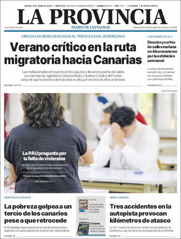 Portada de La Provincia (Spain)
