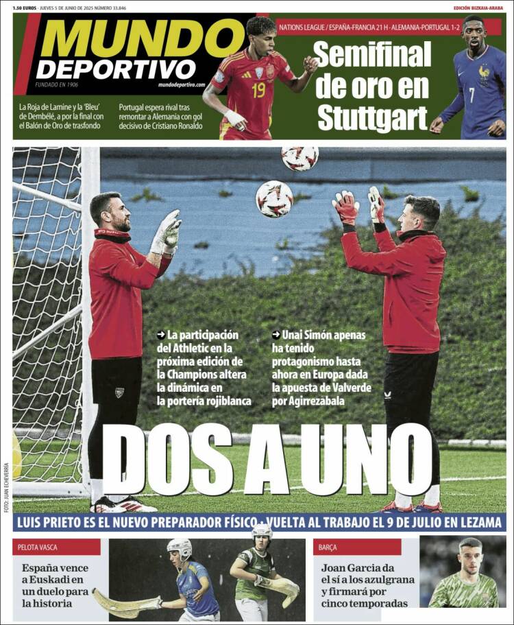 Portada de Mundo Deportivo Bizkaia (Espagne)