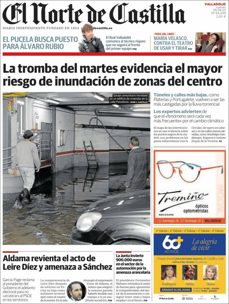Portada de Norte de Castilla - Valladolid (España)