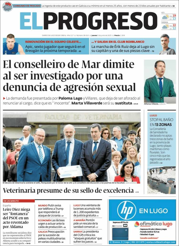 Portada de El Progreso (España)
