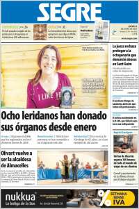 Portada de Segre  (Spain)