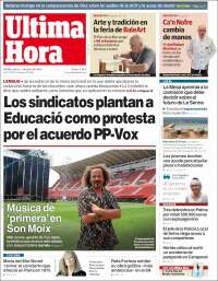 Portada de Última Hora (España)