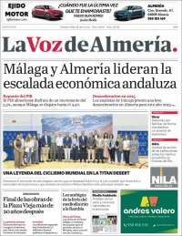 Portada de La Voz de Almería (Spain)
