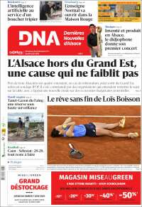 Portada de Les Dernières Nouvelles d'Alsace (France)