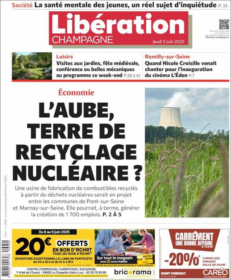 Portada de Libération Champagne (France)