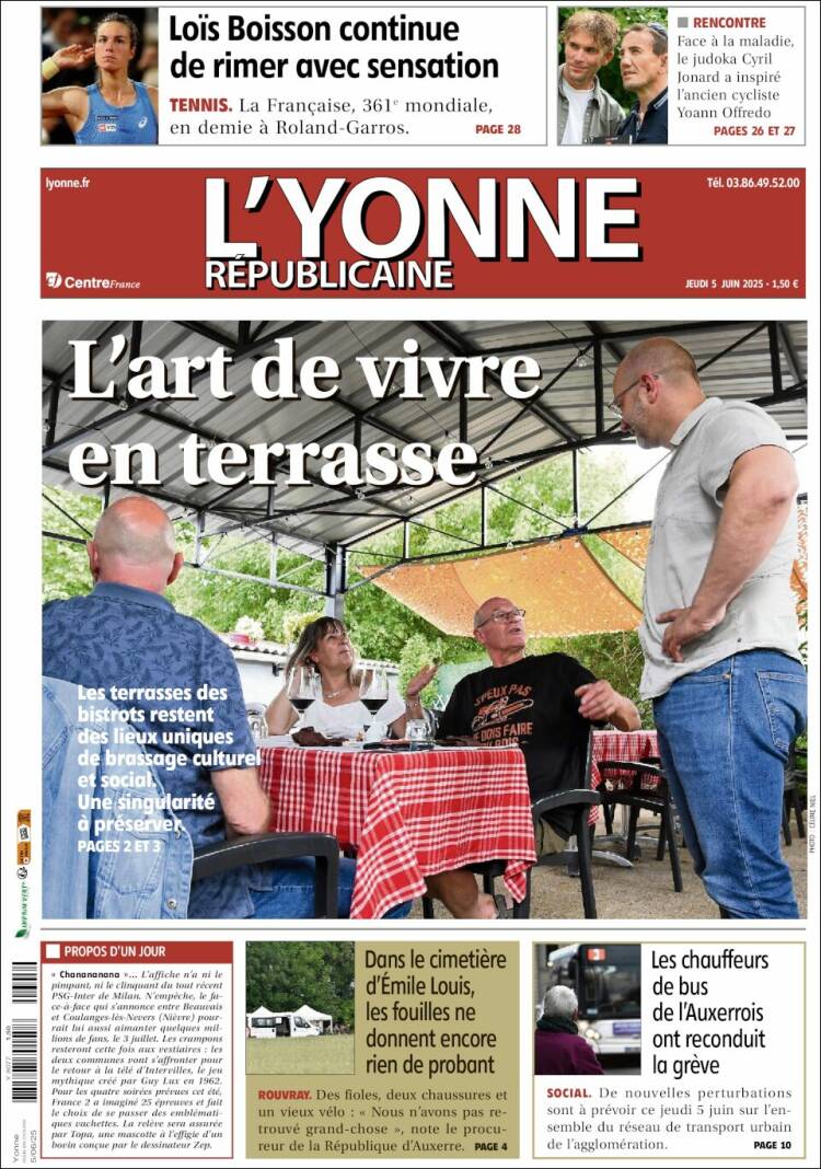 Portada de L'Yonne-Républicaine (France)