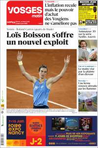 Portada de Vosges Matin (Francia)
