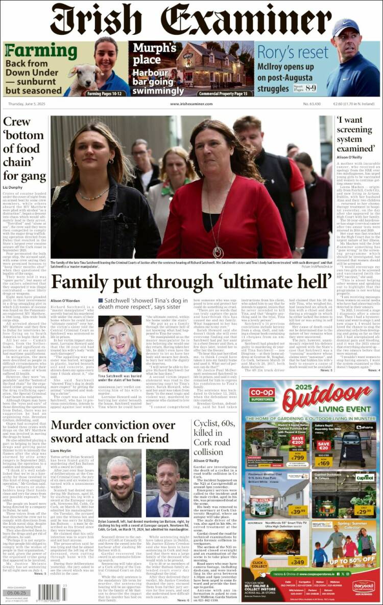 Portada de Irish Examiner (Ireland)