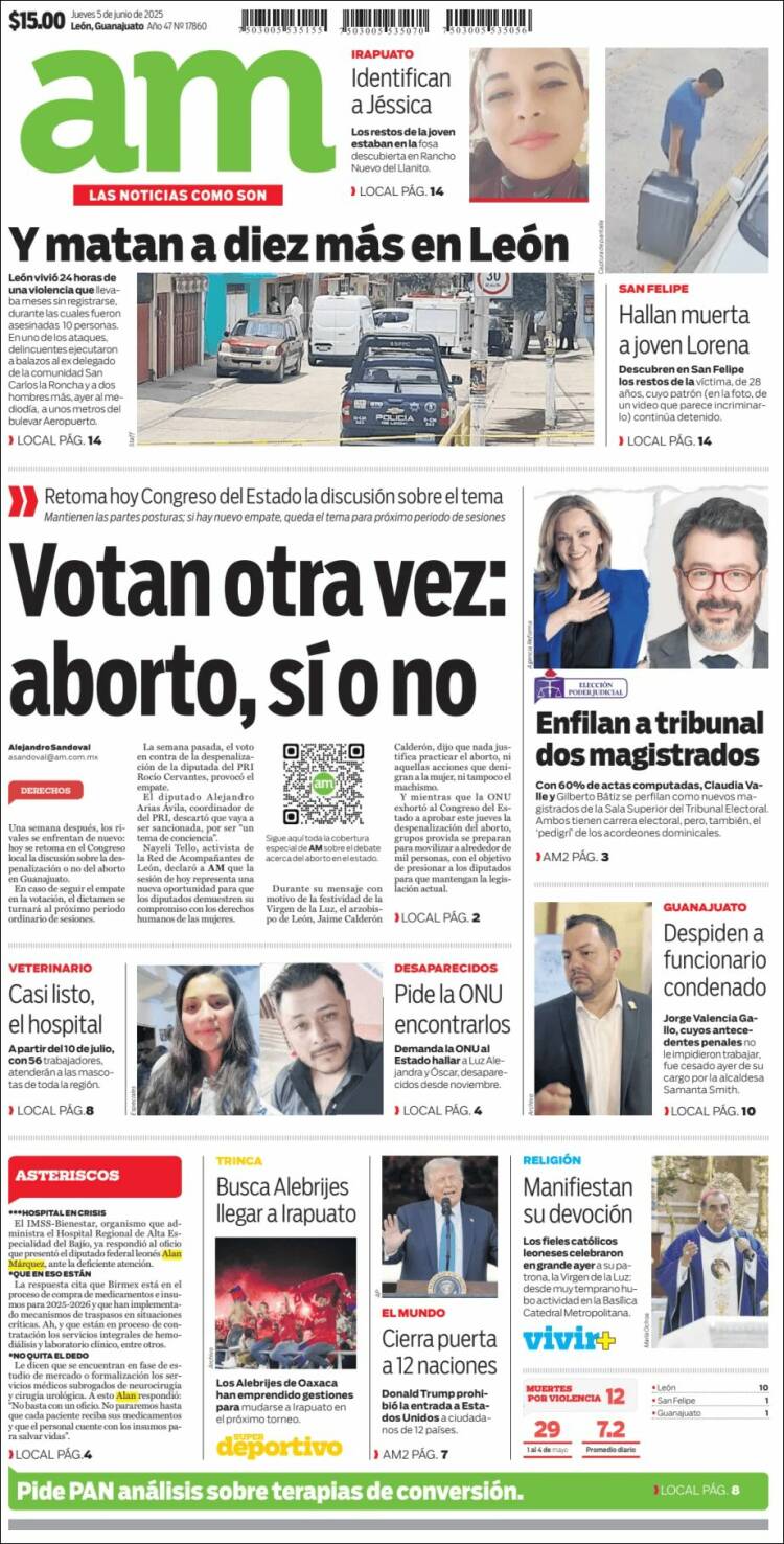 Portada de Al Día A.M. (México)