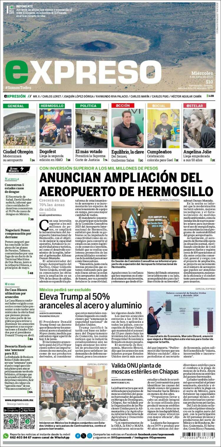 Portada de Expreso (Mexico)