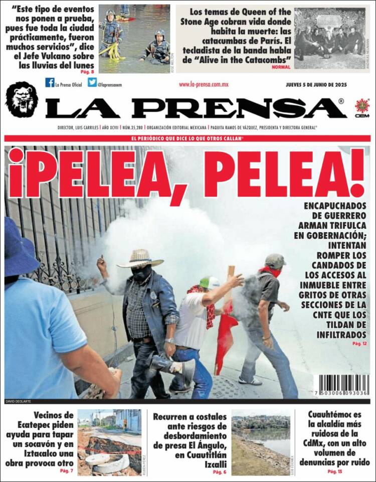 Portada de La Prensa (Mexico)