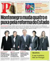 Portada de Público (Portugal)