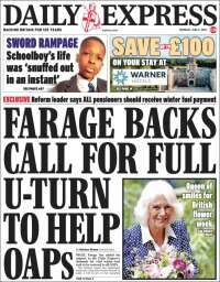 Portada de Daily Express (Reino Unido)