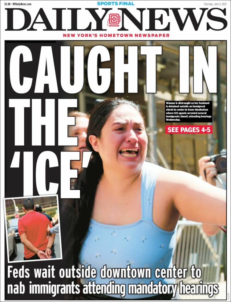 Portada de Daily News - New York (États-Unis)
