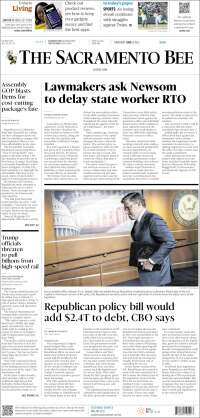 Portada de The Sacramento Bee (USA)